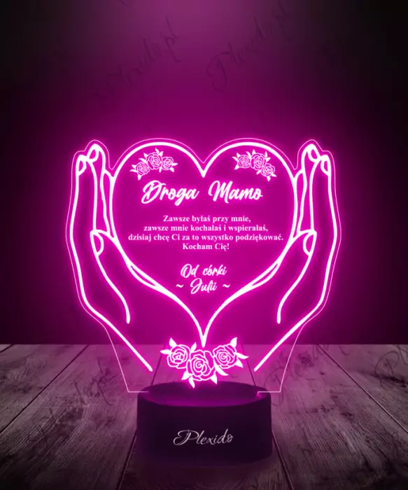 Lampka LED 3D Plexido Prezent dla Mamy Dzień Matki