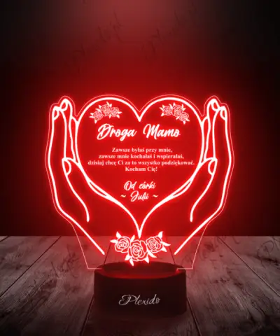 Lampka LED 3D Plexido Prezent dla Mamy Dzień Matki - 3