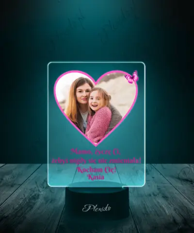 Lampka LED Plexido z Nadrukiem Dzień Matki Twoje Zdjęcie - 2