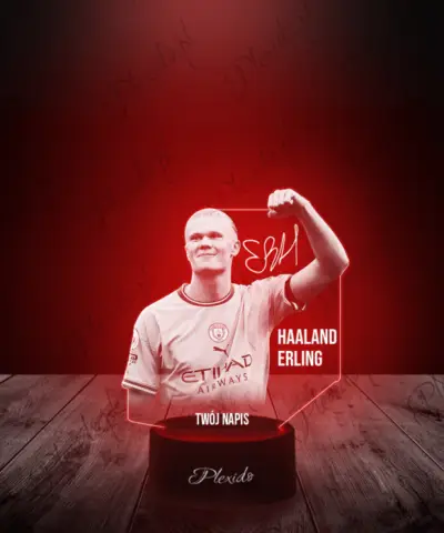 Lampka LED 3D Plexido Piłkarz Erling Haaland Reprezentacja Euro - 2