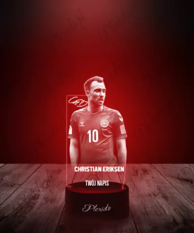 Lampka LED 3D Plexido Piłkarz Christian Eriksen Reprezentacja Euro - 2