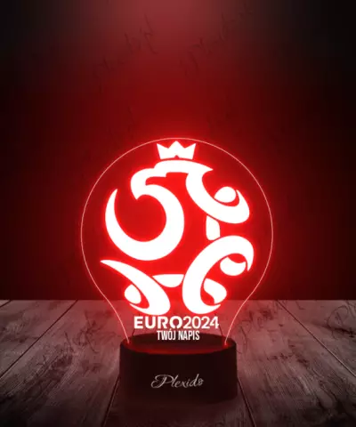 Lampka LED 3D Plexido Piłka Nożna Polska Euro 2024