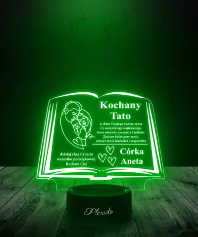 Lampka LED Plexido Dzień Ojca Prezent dla Taty Księga