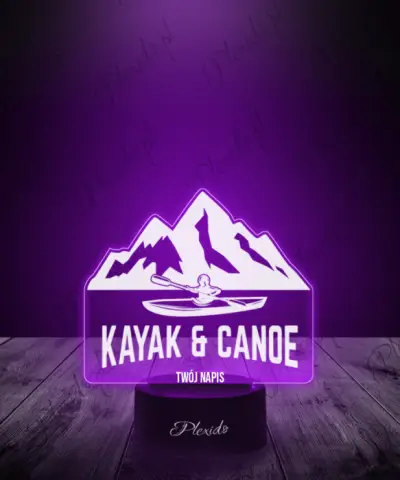 Lampka LED 3D Plexido Igrzyska Olimpijskie 2024 Kajaki Góry - 2