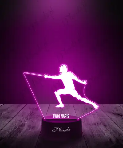 Lampka LED 3D Plexido Igrzyska Olimpijskie Szermierz - 2