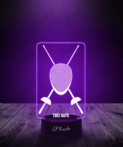 Lampka LED 3D Plexido Igrzyska Olimpijskie Szermierka Szpady - 2