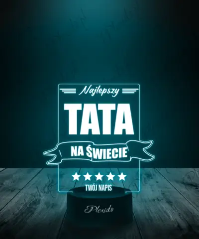 Lampka LED Plexido Prezent Na Dzień Ojca Najlepszy Tata Na Świecie