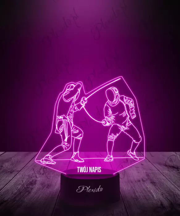 Lampka LED 3D Plexido Igrzyska Olimpijskie Szermierka Pojedynek