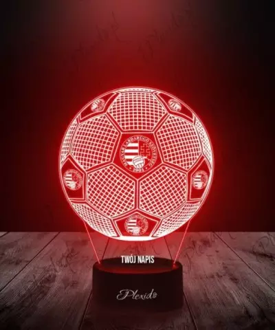 Lampka LED 3D Plexido Piłka Nożna Reprezentacja Węgier Euro 2024