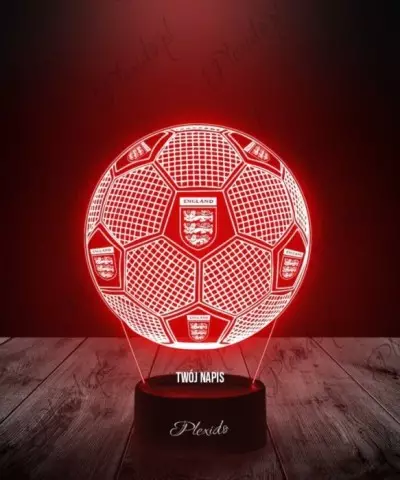 Lampka LED 3D Plexido Piłka Nożna Reprezentacja Anglii Euro 2024