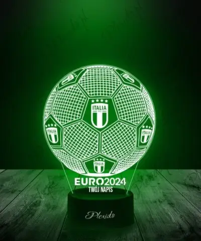Lampka LED 3D Plexido Piłka Nożna Reprezentacja Reprezentacja Włochy Euro 2024