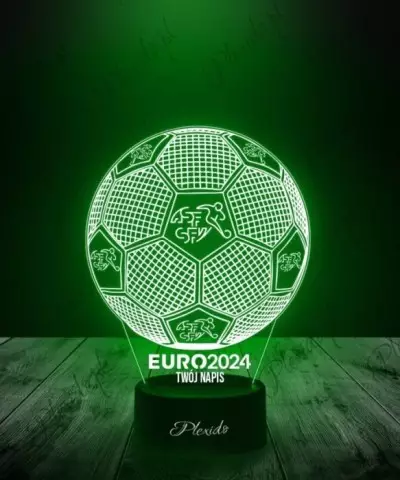 Lampka LED 3D Plexido Piłka Nożna Reprezentacja Szwajcaria Euro 2024 - 2
