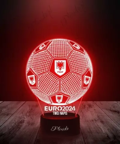 Lampka LED 3D Plexido Piłka Nożna Reprezentacja Albania Euro 2024 - 2