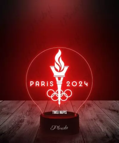 Lampka LED 3D Plexido Igrzyska Olimpijskie Paryż 2024 Olimpiada - 3