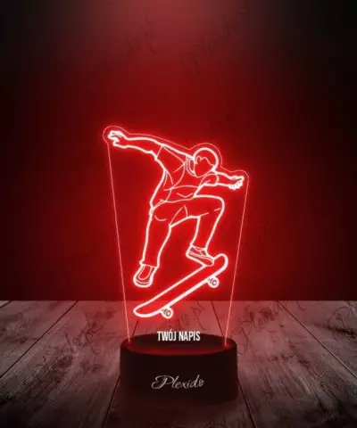 Lampka LED 3D Plexido Igrzyska Olimpijskie Skateboarding Olimpiada - 1