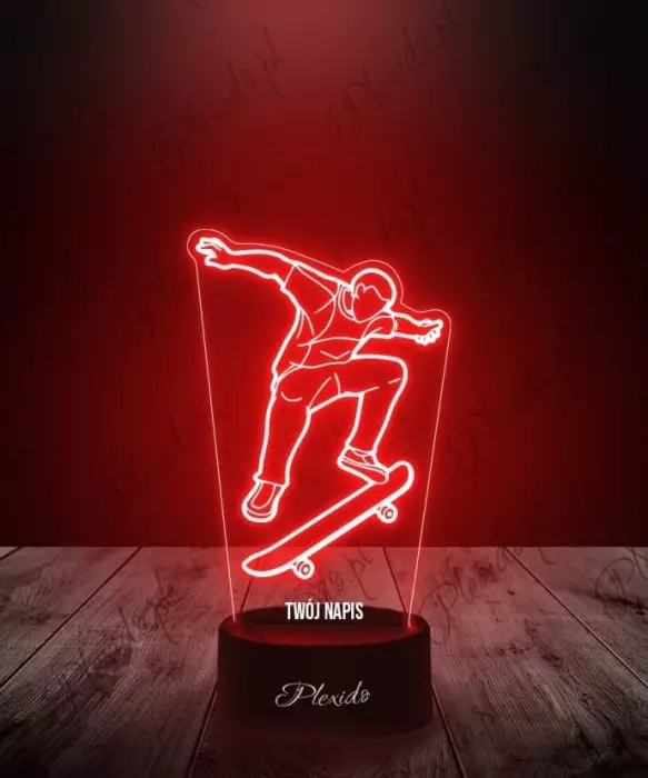 Lampka LED 3D Plexido Igrzyska Olimpijskie Skateboarding Olimpiada - 1