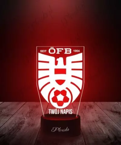 Lampka LED 3D Plexido Piłka Nożna Reprezentacja Austria Euro 2024 - 2