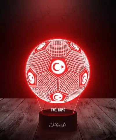 Lampka LED 3D Plexido Piłka Nożna Reprezentacja Turcja - 3
