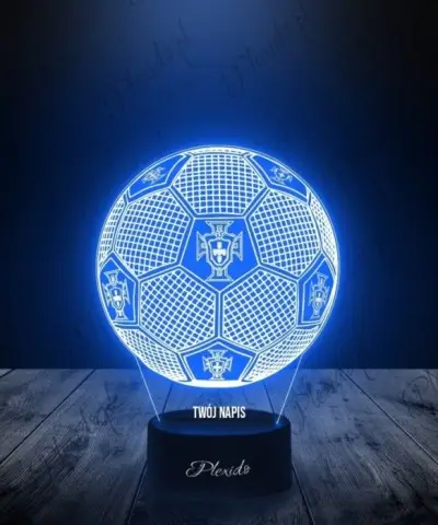 Lampka LED 3D Plexido Piłka Nożna Reprezentacja Portugalia - 3