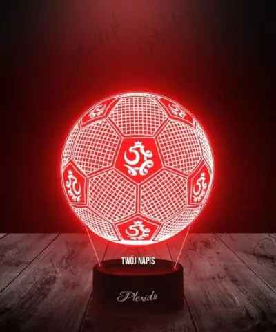 Lampka LED 3D Plexido Piłka Nożna Reprezentacja Polska - 3
