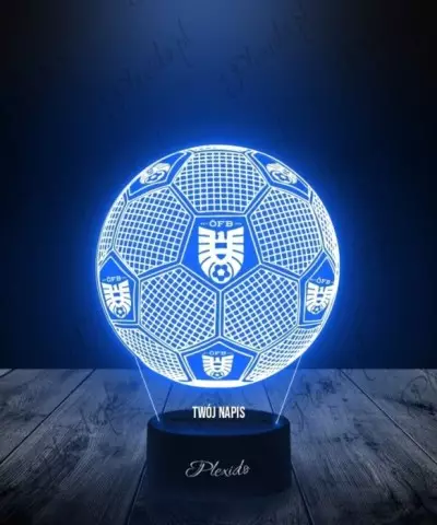 Lampka LED 3D Plexido Piłka Nożna Reprezentacja Austria - 1