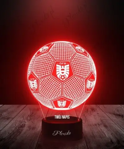 Lampka LED 3D Plexido Piłka Nożna Reprezentacja Austria - 3
