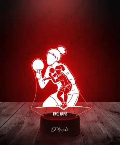 Lampka LED 3D Plexido Igrzyska Olimpijskie Zawodniczka Tenis Stołowy - 2