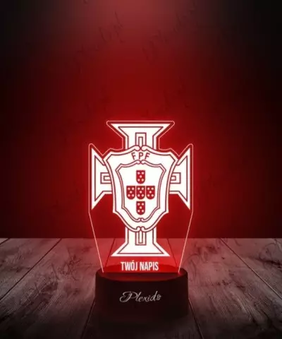Lampka LED 3D Plexido Piłka Nożna Reprezentacja Portugalia - 3