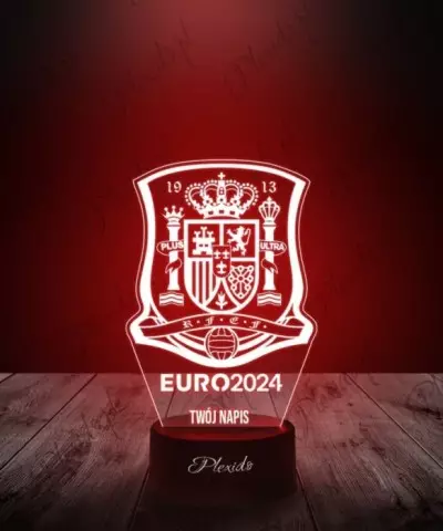 Lampka LED 3D Plexido Piłka Nożna Reprezentacja Hiszpania Euro 2024 - 3