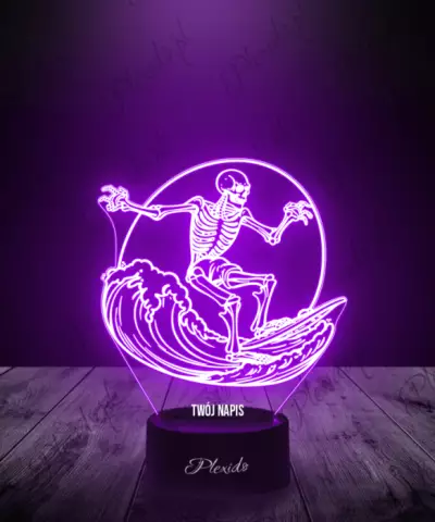 Lampka LED 3D Plexido Igrzyska Olimpijskie Surfing Szkielet Sport