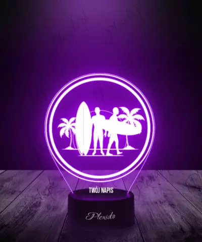 Lampka LED 3D Plexido Igrzyska Olimpijskie Surfing Surferzy Sport - 1