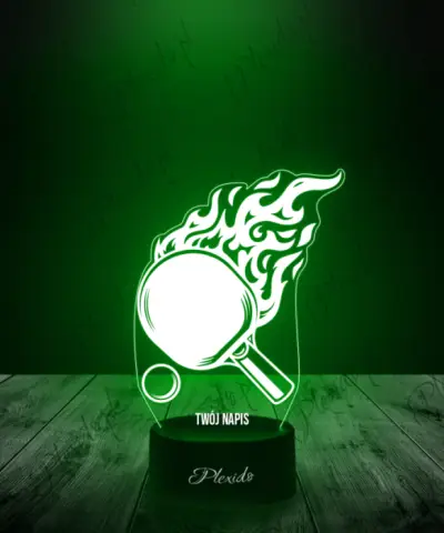 Lampka LED 3D Plexido Igrzyska Olimpijskie Tenis Stołowy Paletka