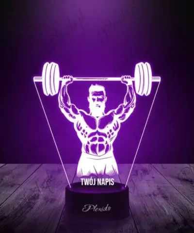 Lampka LED 3D Plexido Igrzyska Olimpijskie Podnoszenie Ciężarów Sport - 2