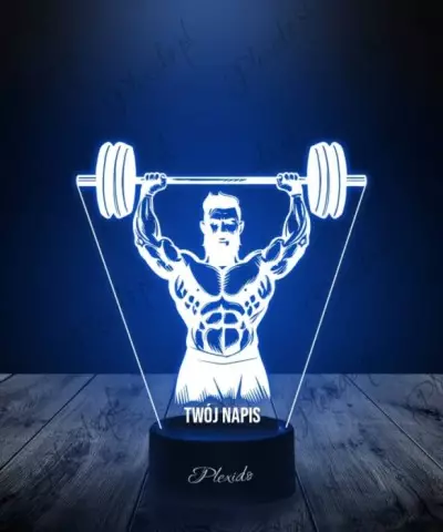Lampka LED 3D Plexido Igrzyska Olimpijskie Podnoszenie Ciężarów Sport