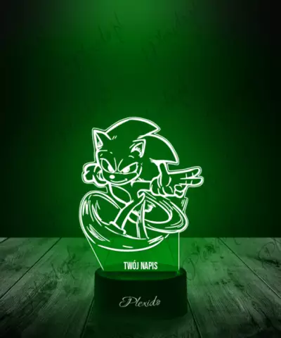 Lampka LED 3D Plexido Bajka Gra Sonic Postać