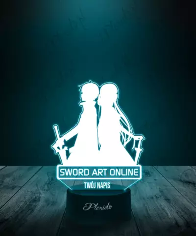 Lampka LED 3D Plexido Anime Kirito Asuna Sword Art Online - 2