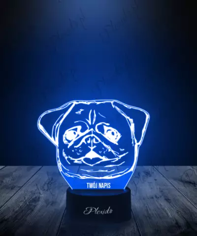 Lampka LED 3D Plexido Pies Buldog - 2