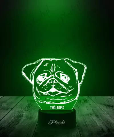 Lampka LED 3D Plexido Pies Buldog