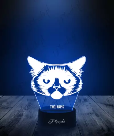 Lampka LED 3D Plexido Kot Grumpycat