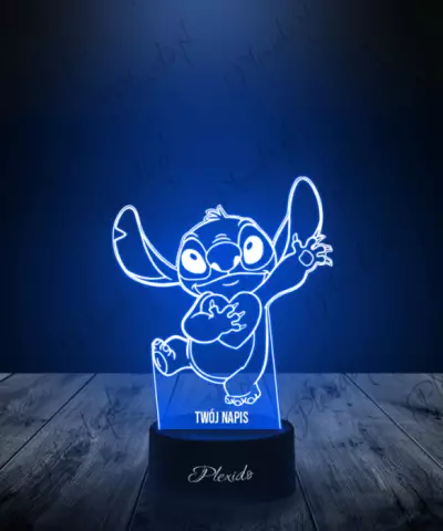 Lampka LED 3D Plexido Stich z Serduszkiem - 1