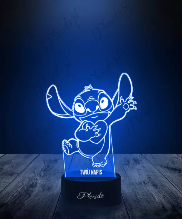 Lampka LED 3D Plexido Stich z Serduszkiem - 1