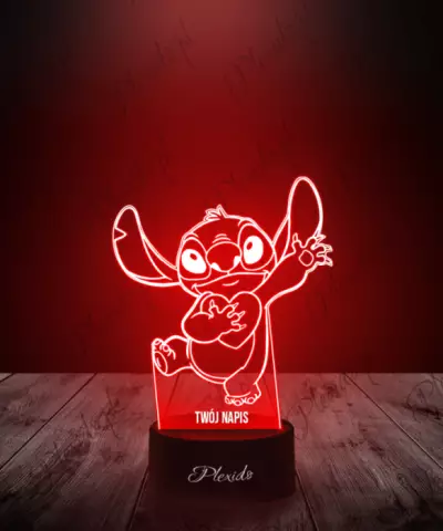 Lampka LED 3D Plexido Stich z Serduszkiem - 2