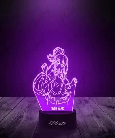 Lampka LED 3D Plexido Anime Konosuba Aqua - 2