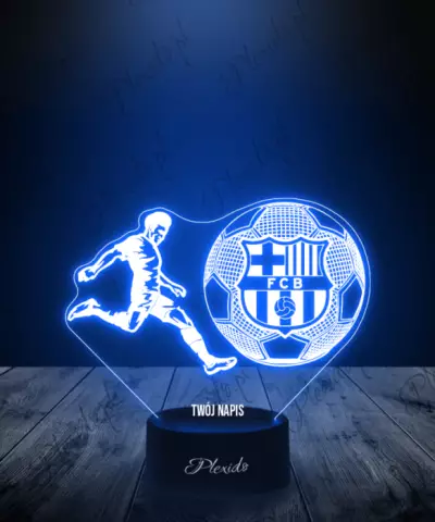 Lampka LED 3D Plexido Piłkarz Piłka FC Barcelona - 2