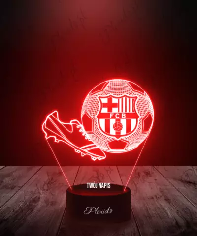 Lampka LED 3D Plexido Piłka Korki FC Barcelona - 2