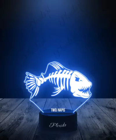 Lampka LED 3D Plexido Wędkarstwo Szkielet Ryby - 2