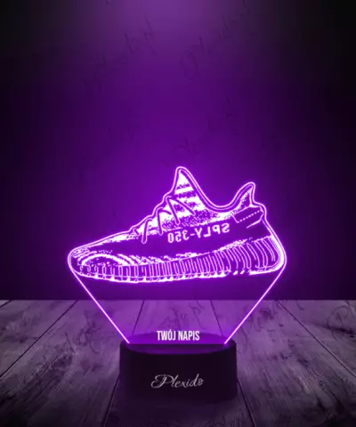 Lampka LED 3D Plexido Buty Yeezy 350 Zebra - 2