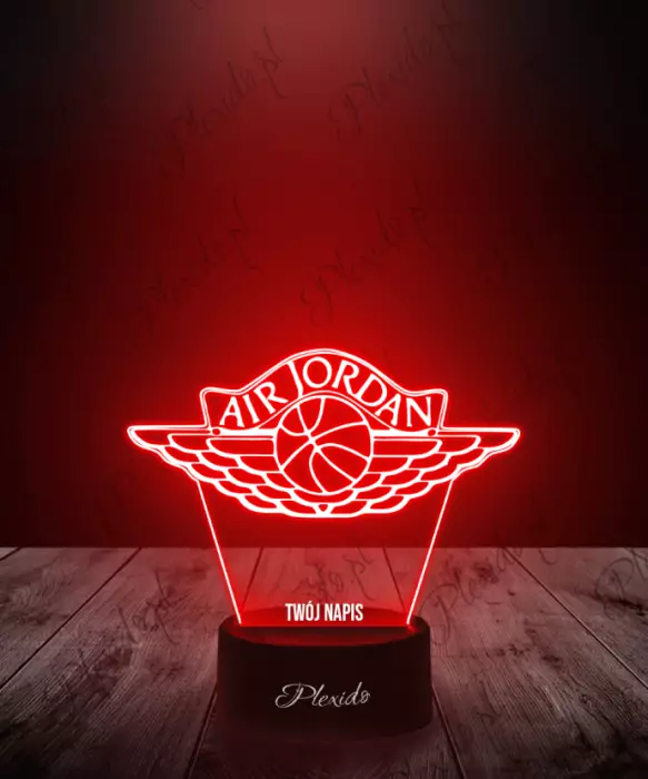 Lampka LED 3D Plexido Air Jordan Logo Streetwear