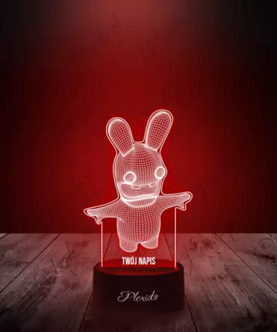 Lampka LED 3D Plexido Bajka Inwazja Królików