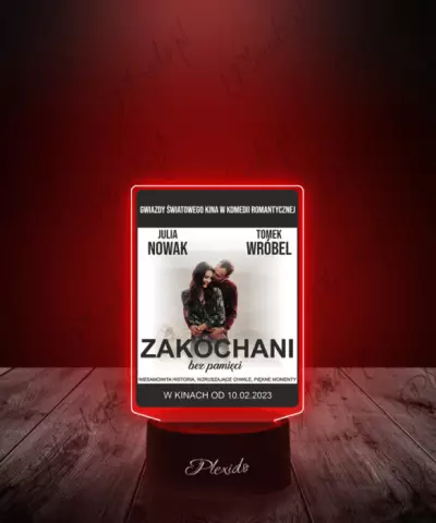 copy of Lampka LED 3D Plexido z Nadrukiem UV Statuetka Led Wieczna Róża - 1